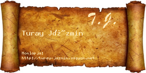 Turay Jázmin névjegykártya